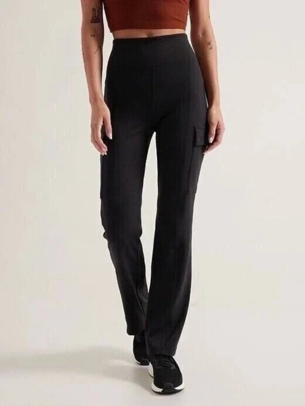 Athleta Delancey Straight Cargo Pant Black Size 1X